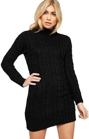 polo neck sweater dress