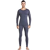 PISIQI Thermal Underwear Men Long Johns Set Ultra-Soft with Fleece Lined Base Layer Winter Skiing Warm Top & Bottom
