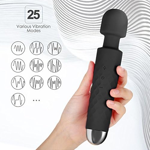 Rechargeable Waterproof Personal Wireless Wand Massager with Multi Speed Powerful Vibration