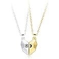 Necklaces for Women Pendant Fashion Jewelry 1 Pair Clavicle Chains Personality Matching Magnetic Sun Moon Paired Pendant Couple Necklaces Jewelry Accessory Valentine Gift for Her