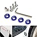 iJDMTOY 4pc JDM Racing Style M6 Blue Aluminum Washers Bolts Kit Compatible with Car License Plate Frame, Fender, Bumper, Engine Bay, etc