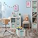 Sorbus 11 Inch Cube Storage Bin - 6 Foldable Storage Cubes for Shelf, Toy Box, Cubby and Closet Organizer - Pattern Aqua Collapsible Cloth Cube Storage Bins for Home Organization, Nursery, Bedroom