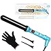 Le Angelique 1.25 Inch Large Barrel Ceramic Curling Wand for Long Hair & Big Beach Waves Curls - 32 mm Thick Wide Curler Iron with Glove And 2 Clips | 450F Instant Heat | Dual Voltage - Tiffany Blue