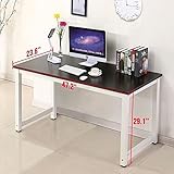 OFFICE MORE Computer Desk Wood PC Laptop Table Workstation Study Home Office Furniture(Black)
