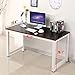 OFFICE MORE Computer Desk Wood PC Laptop Table Workstation Study Home Office Furniture(Black)