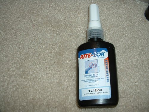 3M Rite-Lok TL42-50 Threadlocker Anaerobic Adhesive, 300 Degree F Maximum Temperature, 50mL Bottle, Blue