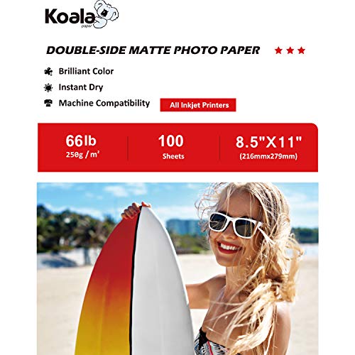 image for KOALA PAPER Koala Photo Paper 8.5x11 Inches Heavyweight Double Side Ma