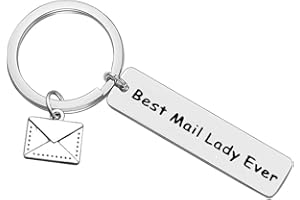 Vadaka Appreciation Jewelry for Post Service Worker Gifts Keychain for Woman Thank You Gift for Postal Worker Mail Carrier Keychain for Mailwomen Post Carrier Gifts Best Mail Lady Ever Keyring