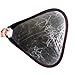 CowboyStudio Photo Studio 24 Inch Triangular Collapsible Balanced Reflector, Black/Grey/White and Silver