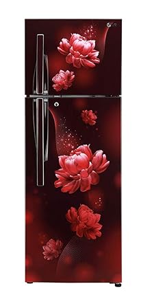 LG 284 L 2 Star Smart Inverter Frost-Free Double Door Refrigerator (GL-T302RSCY, Convertible, Scarlet Charm)