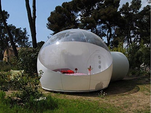 AmazingsportsTM 1m Double Tunnel Inflatable Bubble Lawn Tent Family Camping Backyard Outdoor Transparent 3.3m-4m Ball (Ball Size:4m)