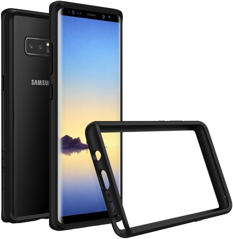 RhinoShield Bumper Compatible with [Galaxy Note 8] | CrashGuard - Military Grade Drop Protection Against Full Impact, Slim, Scratch Resistant - Black