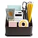 JackCubeDesign Remote Holder, TV Remote Caddy Organizer, Storage Controller with 3 Spacious Compartments(Brown) - :MK122