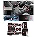 Gekufa Cup Holder and Door Compartment Liner Accessories Compatible with 2016 2017 2018 Honda Civic Door Mats Gate Slot Mat Cup Pads 15PC Set (Front Seat, Red Trim)
