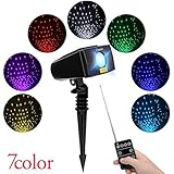 Laser Christmas Lights 7 In 1 Colour Outdoor Star Projector With RF Remote Control Landscape Spotlight for Christmas, Holiday, Parties,and Garden Xmas Decoration By Cheriee