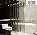 ABC life Grey Shower Curtains SGS Certified 100% Safety EVA Material Mildew &Water Resistant No Chemical Odor Non Toxic with Hooks(71x71 inches)