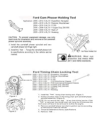 Kit de herramientas para moker Ford Soporte de cámara Phaser y bloqueo de cadena de sincronización para Ford 4,6L/5,4L/6,8L motor de 3 válvulas