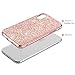 BENTOBEN iPhone X Case, iPhone Xs Case, Slim Luxury Glitter Sparkle Bling Phone Cases Shiny Girly Phone Cover with Lanyard Hole, Rose Gold