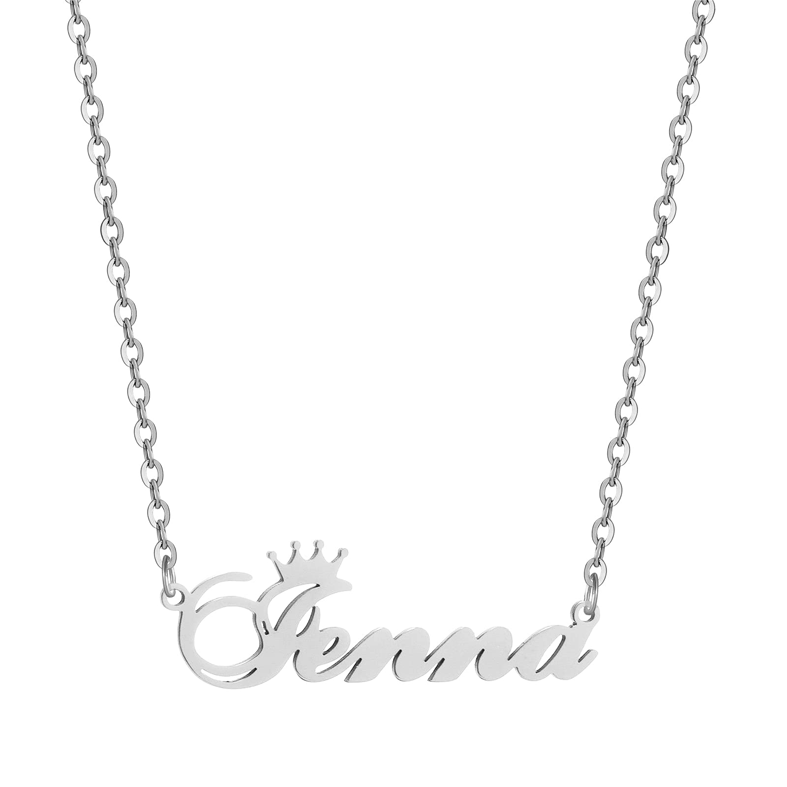 Custom Silver Name Necklace Personalized for