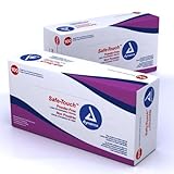 Safe-Touch Disposable Latex Exam Gloves, Powder-Free, Size Medium, Case of 10/100s (1000 ct)