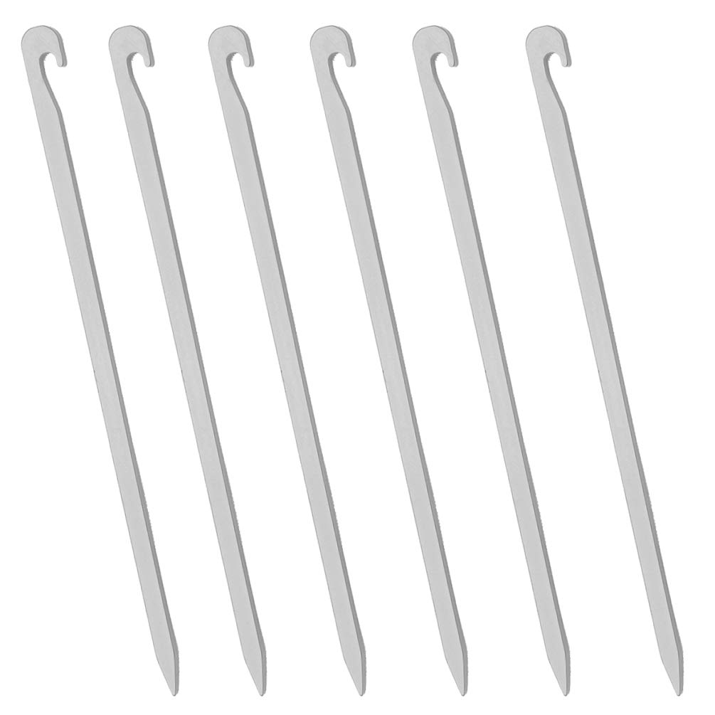 Package of 6 replacement tent rock pegs, tent pegs, extremely light, suitable for particularly hard, rocky soils, square tent peg, 16 cm