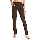 Yogipace Women's Petite/Regular/Tall 5-Pocket Straight Leg Yoga Dress Pants,Slim Fit Stretch Comfort Pants