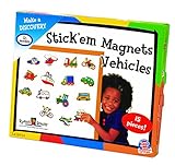 Ryans Room Small World Toys Wooden Toys -Stick Em Magnets - Vehicles