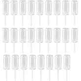 26 Pack Round Shape Clear Push-Up Cake Pop Shooter (Push Pops) Plastic Containers with Lids