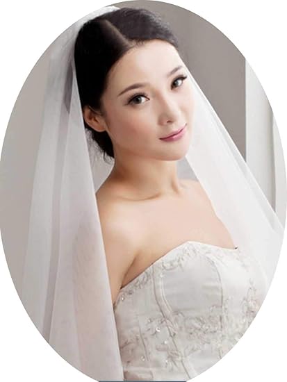 Yean Bridal Hair Veil With Smooth Edge Shoulder Length Veils
