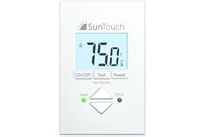 SunTouch SunStat Core Non-Programmable Thermostat for Floor Heating Systems, Physical Buttons, Backlit Display with Temperature Display, Heating and Floor Sensing Control, Detachable Beauty Ring