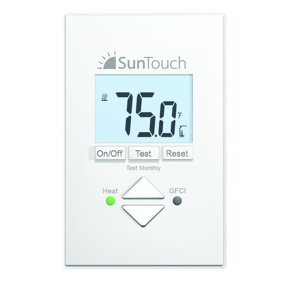 Photo 1 of SunTouch SunStat Core Non-Programmable Thermostat for Floor Heating Systems, Physical Buttons, Backlit Display with Temperature Display, Heating and Floor Sensing Control, Detachable Beauty Ring