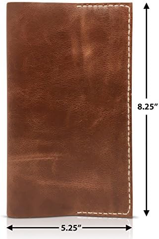 Leather Notepad Lined Refillable Moleskine Cahier Large Professional Hand Sewn Writing Journal – Field Notes To Do List Job Task Organizer - Daily Note Taking Pad to Write In (Red)