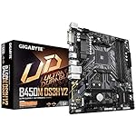 GIGABYTE-B450M-DS3H-V2-AMD-Ryzen-AM4Micro-ATXM2HMDIDVIUSB-31DDR4Motherboard