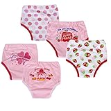Dimore Baby Toddler 5 Pack Cotton Training Pants (M, Girl)