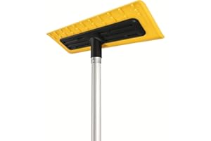 LEANACO 2025 Upgraded Never-Scratch SnowBuster, 12-Foot Snow Roof Rake, EVA Soft Foam Pad Snow Removal Tool, Heavy-Duty Handle, S-Shaped Push/Pull Design for House Roof, Solar Panels, Car Snow and Leaves