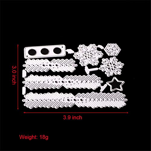 Dream_light Metal Cutting Dies, Embossing Dies Stencil Template Mould for DIY Scrapbooking Photo Album Paper Card Making Craft Wedding Party Decoration DIY Gift, Die-Cuts (Christmas Tree Parts)