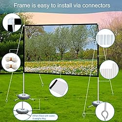 Projector Screen and Stand 100 Inch Portable