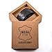 Real Leather Viking Valknut Bracelet 6.3”- 7” Wrist Adjustable Black Cuff Wrap Punk Wristband Stylish Accessory Gift Box