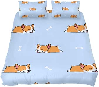 Eslifey - Juego de Funda de edredón de 3 Piezas, diseño de Cachorro