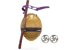 Kejycc Superhero Cosplay Turtle Shell Costume - Ninja Weapon Toys Set, Halloween Costume birthday party Favors for Kids