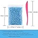 Kuuqa Micro Polystyrene Styrofoam Beads Small Foam Balls Slime Beads Set with 3 Slime Tools Fit for Slime Making Art DIY Craft, 0.08-0.15 Inch Approx 50000 Balls in Total