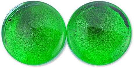 Metallic Green Single Flare Glass Plugs