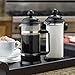 BonJour 3-Cup/12.7-Oz. La Petite Frother Set Borosilicate Glass French Press, 12.7 oz, Black