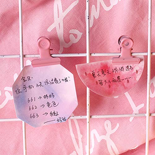 TOYMYTOY Pink Paint Paper Clips Paper Clamp Binder Clips Food Snack Sealing Iron Clip for Office School Home Use,20pcs