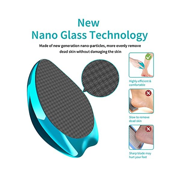 Foot-File-ANJOCARE-Nano-Glass-Callus-Remover-for-Dry-Hard-Skin-Portable-Handheld-Feet-Scraper-for-Coarse-Cracked-Heel-Beauty-Foot-Care-Pedicure-Removal-Tool-for-Women-Men-Home-Blue Foot File, Nano Glass Hard Skin Callus Remover, Foot Scraper Salon Home Pedicure Tool for Foot Beauty Care, Can Be Used…