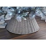 Solid Large Wicker Tree Skirt 65cm - Ash