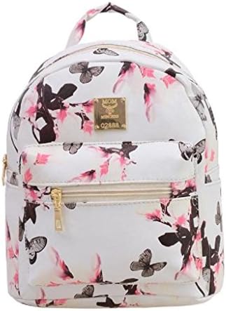 Anywa Women Backpack Fashion Causal Floral Printing Leather Bag of Special Design