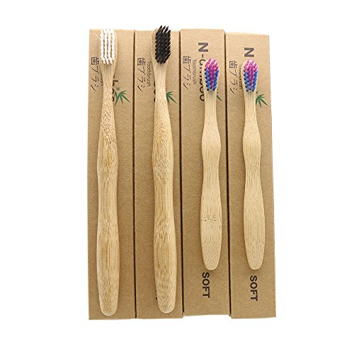 Buy Namboo Bamboo Toothbrush Nylon Bristles Manual Toothbrush Family