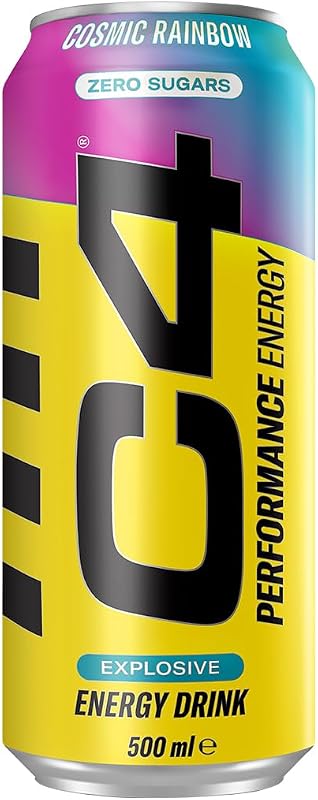 C4 Performance Energy Carbonated 500ml x 12 Cosmic Rainbow Multi-ling