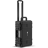 Reflex Camera Large Protective Hard Camera Case suitable for Drones, Lens, DSLR & Guns. Smooth Rolling Wheels Customisable Fit Foam, Waterproof IP67, Shockproof 21.5" x 13.6" x 9.3" inches